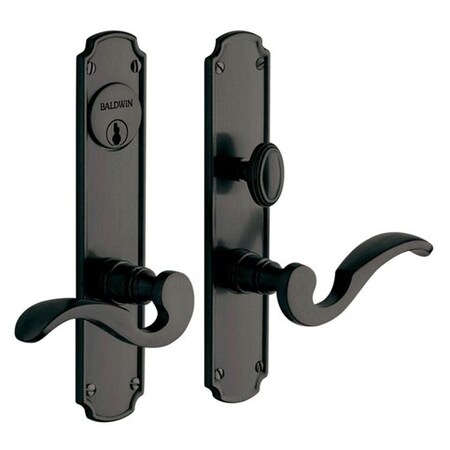 Baldwin Double Cylinder Handlesets Satin Black 6942.190.DBLC